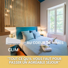 T2 Climatisé de charme, pour couple proche Arènes MaisonCarréeConciergerie